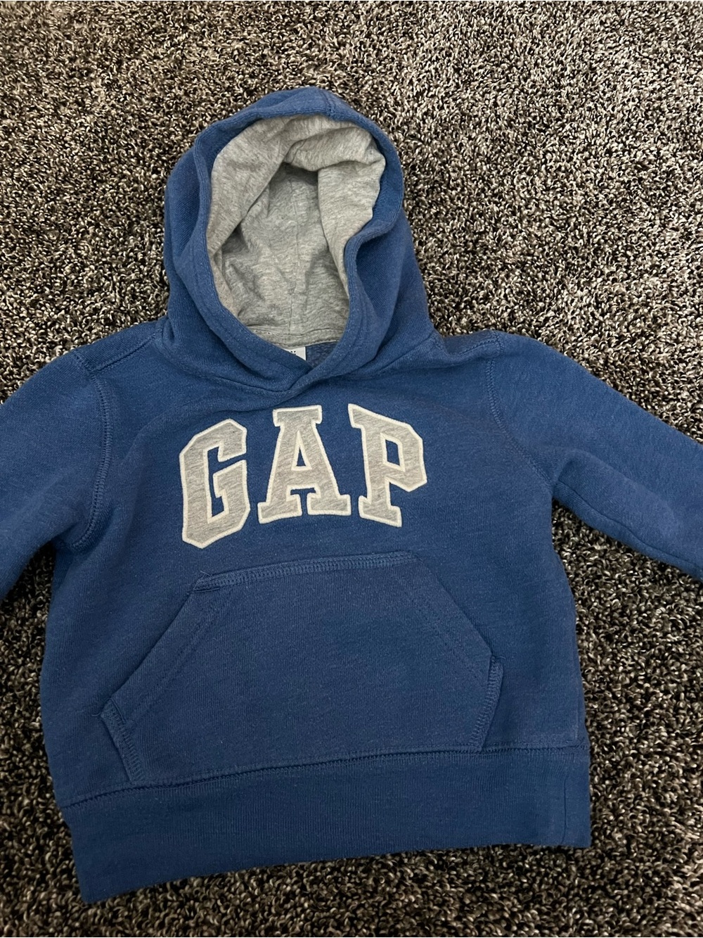GAP Navy Blue Hoodie with Gray Lined Hood